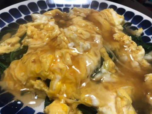 ニラ玉、焼きそばとビール!