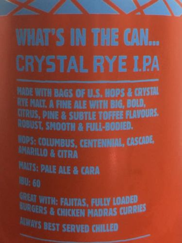 "Crystal Rye IPA" by Adams Southwold