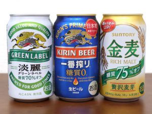 糖質ゼロのビールvs70％オフの発泡酒vs75％オフの新ジャンルを飲み比べ！