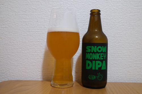 志賀高原ビール SNOW MONKEY DIPAをIPAグラスでいただきました。