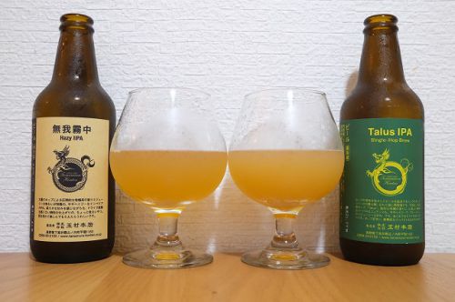志賀高原ビールのTalus IPAと無我霧中を飲み比べてみました。